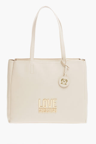LOVE Faux Leather Tote Bag with Golden Logo