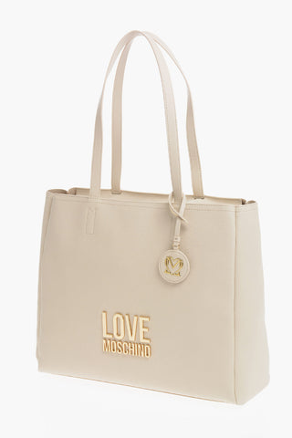 LOVE Faux Leather Tote Bag with Golden Logo
