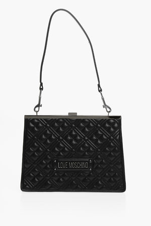 LOVE Borsa a Tracolla in Ecopelle Trapuntata con Logo Tono su Tono