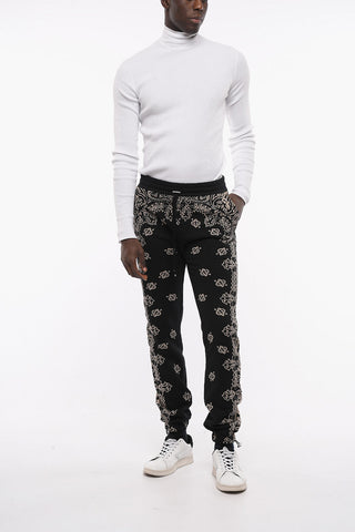 Paisley Print Cotton Joggers