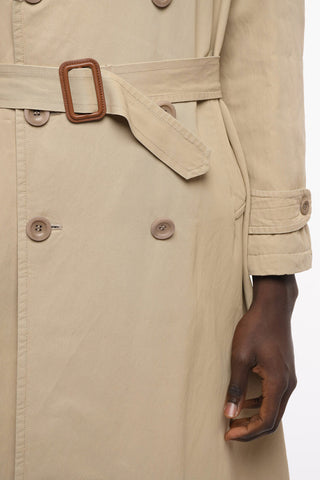 Lined Double-breasted Trench with Belt