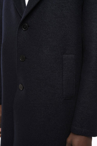 Cappotto Sfoderato in Lana con Tasche con Aletta