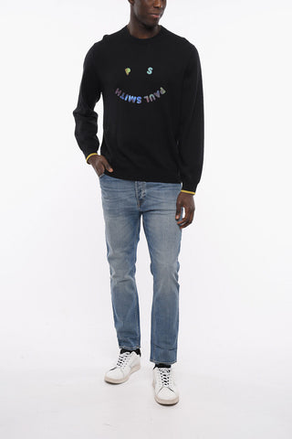 PS Crew Neck HAPPY Wool and Cotton Sweater