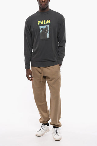Logoed Crew-neck Cotton T-shirt with Print
