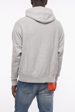 Solid Color Hoodie with Printed Logo