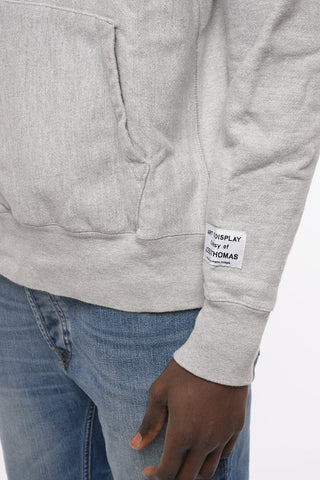 Solid Color Hoodie with Printed Logo