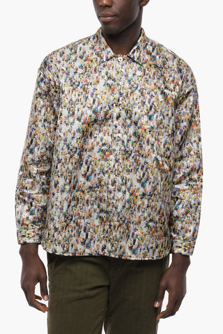 Overshirt ANGELINO In Lana Stampata All-Over