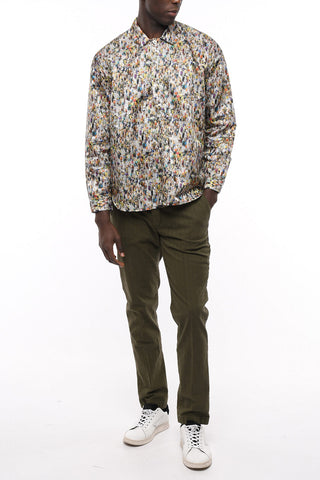 Overshirt ANGELINO In Lana Stampata All-Over