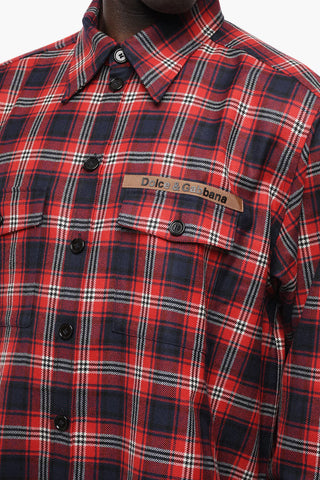 Tartan Patterned Wool Flannel Shirt