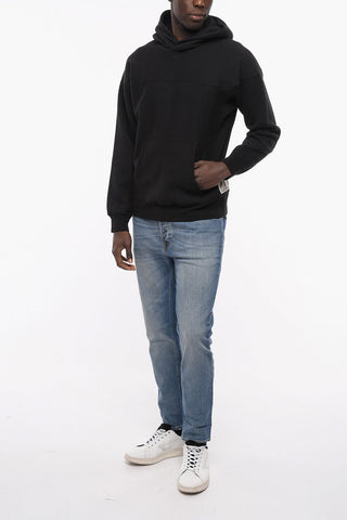 Ecological Cotton Blend Monochrome Hoodie
