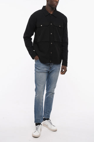 Overshirt Utility con Bottoni Automatici