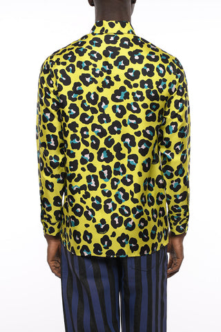 Silk Shirt with Leopard Print