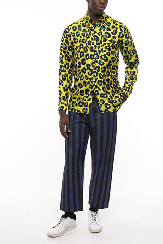 Silk Shirt with Leopard Print