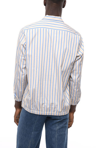 Hairline Striped Spread Collar Shirt