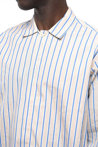 Hairline Striped Spread Collar Shirt