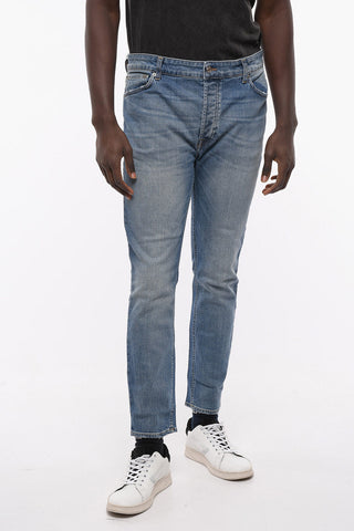 Jeans DRAKE Con Bottone Logato e Cuciture a Vista 17cm