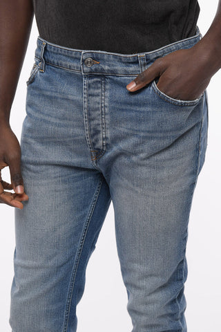 Jeans DRAKE Con Bottone Logato e Cuciture a Vista 17cm