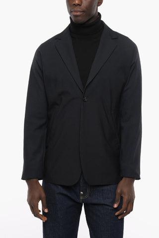 Wool No Vent Notch Lapel 1-Button Blazer