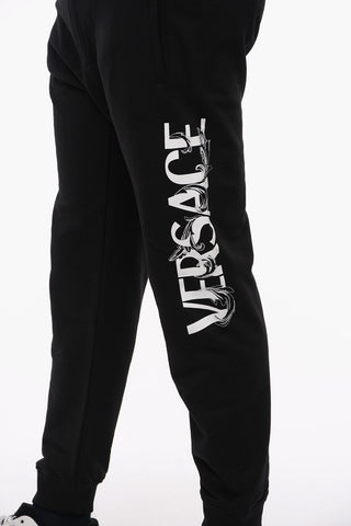 MITCHEL FIT Contrasting Logo Cotton Joggers