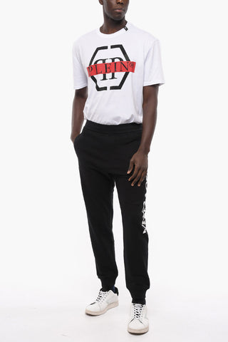 MITCHEL FIT Contrasting Logo Cotton Joggers