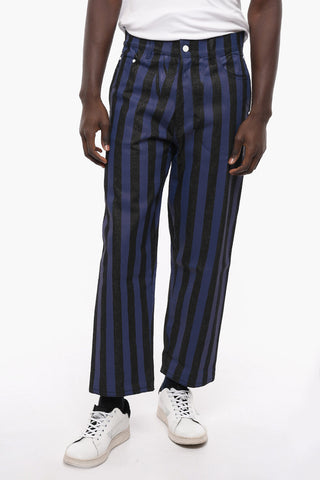 Pantaloni a 5 Tasche a Righe Awning con Bottone Logato