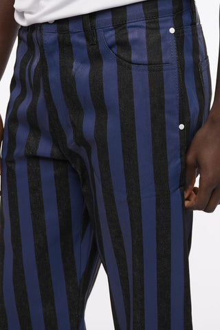 Pantaloni a 5 Tasche a Righe Awning con Bottone Logato