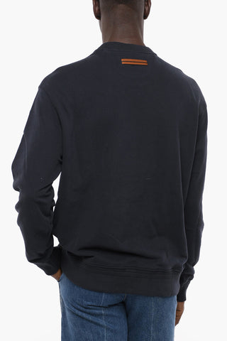 USE THE EXISTING Crew Neck Cotton Sweatshirt with Printed Logo