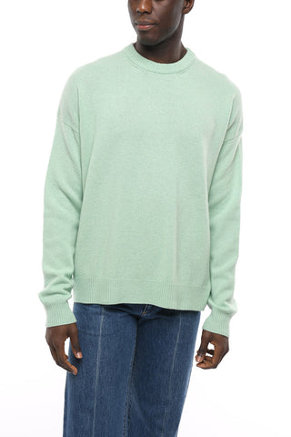 Cashmere Crew-Neck Sweater with Rib Edges