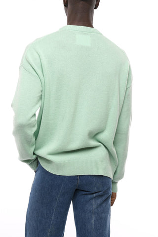 Cashmere Crew-Neck Sweater with Rib Edges
