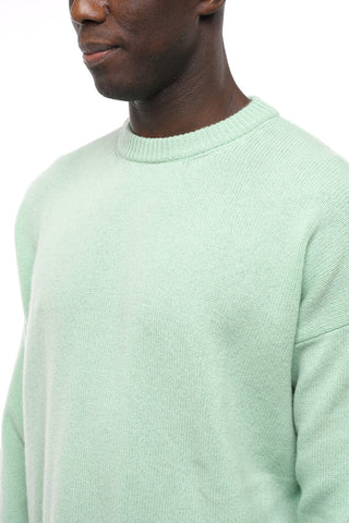 Cashmere Crew-Neck Sweater with Rib Edges