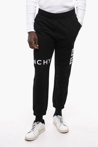 Joggers in Cotone Garzato con Logo in Rilievo