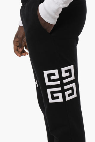 Joggers in Cotone Garzato con Logo in Rilievo