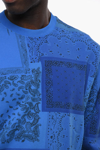 Crew Neck BANDANA Paisley Patterned Sweatshirt