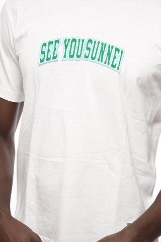 Cotton Crew-Neck T-shirt with See You Sunnei Patch