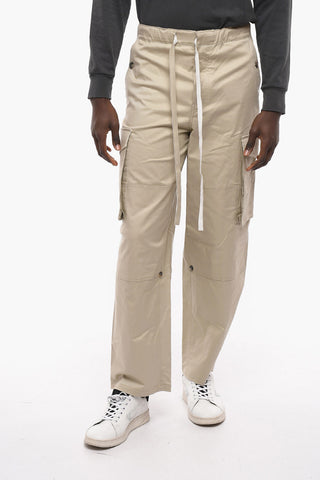 Pantaloni Cargo Relaxed Fit con Abbottonatura Nascosta