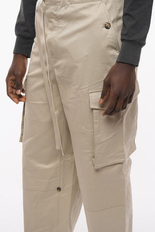 Pantaloni Cargo Relaxed Fit con Abbottonatura Nascosta