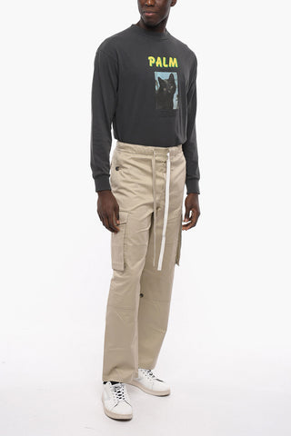 Pantaloni Cargo Relaxed Fit con Abbottonatura Nascosta