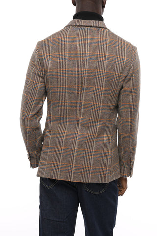 Blazer District Check Sfoderato in Misto Alpaca