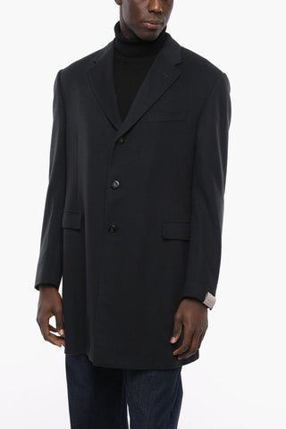 Cappotto Chesterfield In Cashmere con Spacco