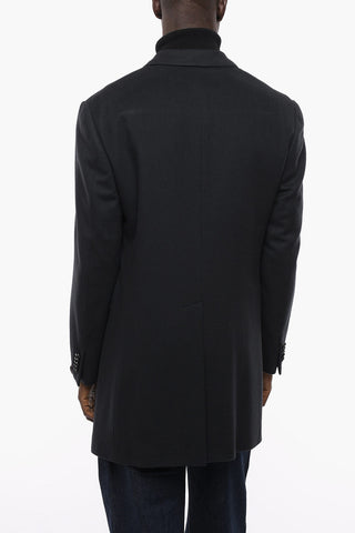 Cappotto Chesterfield In Cashmere con Spacco