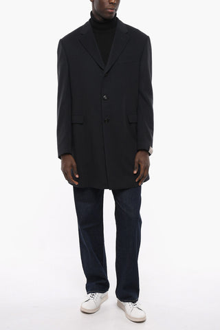 Cappotto Chesterfield In Cashmere con Spacco
