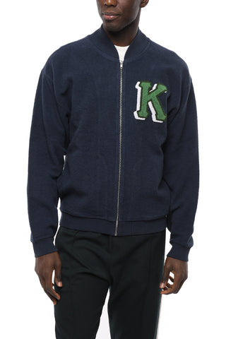 Felpa VARSITY Zip Up con Ricamo