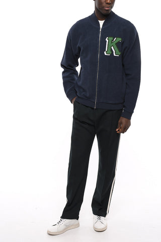 Felpa VARSITY Zip Up con Ricamo