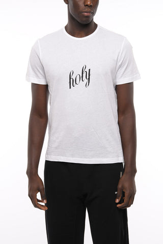 Crew Neck HOLY Cotton T-Shirt