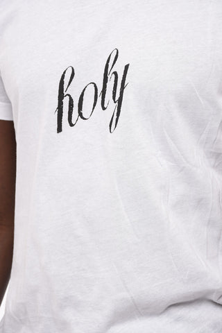Crew Neck HOLY Cotton T-Shirt