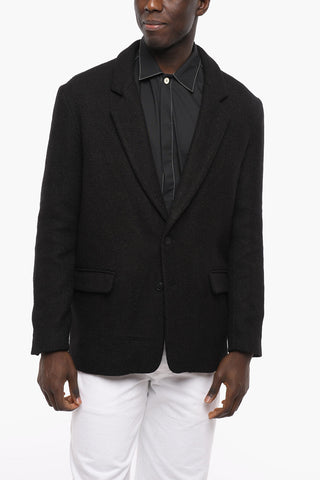 no vent notch lapel flap pocket 2-button blazer