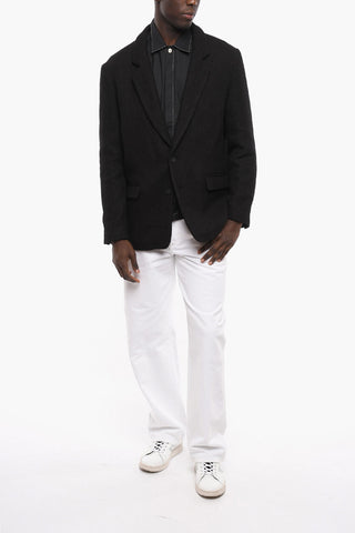 no vent notch lapel flap pocket 2-button blazer