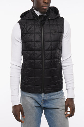 Gilet Trapuntato con Cappuccio Removibile