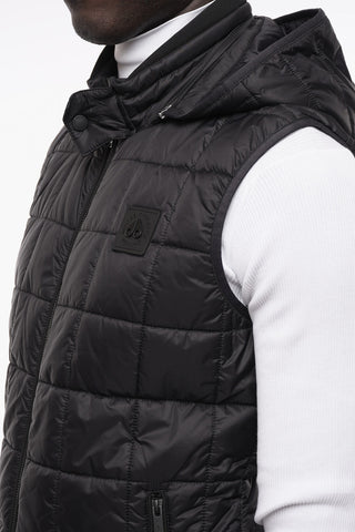 Gilet Trapuntato con Cappuccio Removibile