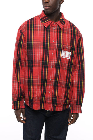 VTMNTS Camicia BARCODE Imbottita con Fantasia a Quadri